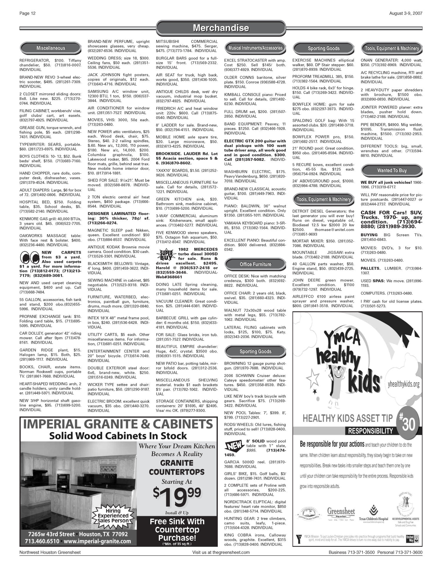 greensheet houston tex vol 38 no 311 ed 1 friday august 3 2007 page 12 of 56 the portal to texas history