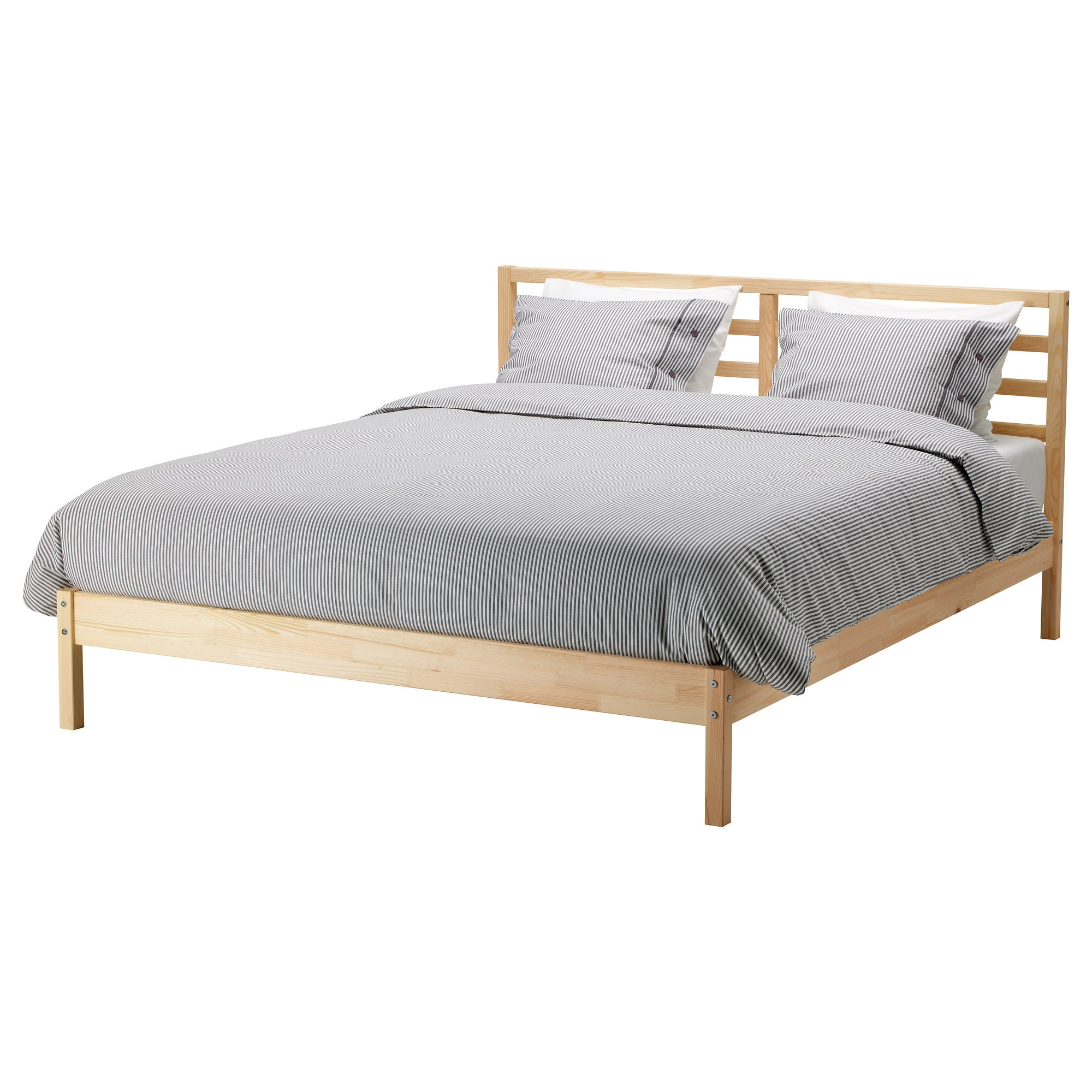 ikea tarva bed frame made of solid wood which is a hardwearing and warm natural