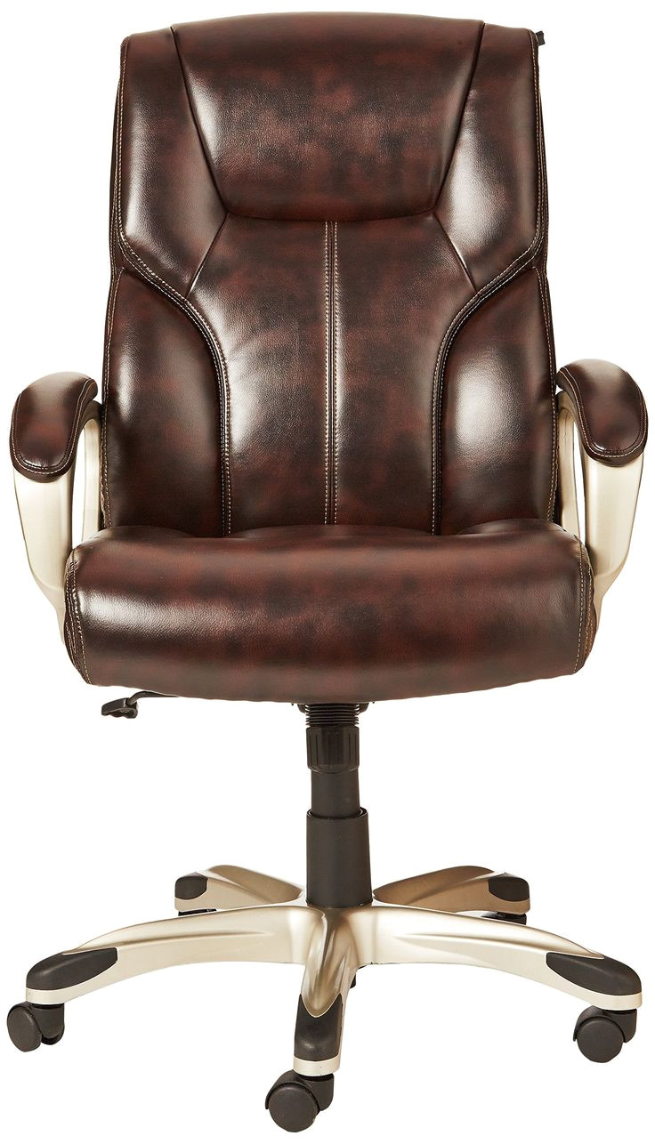 amazonbasics high back executive chair brown