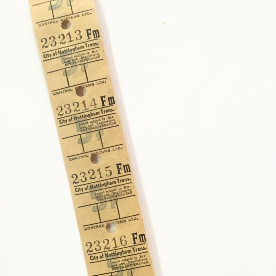 vintage bus tickets roll city of nottingham trans 5p sumthings of mine