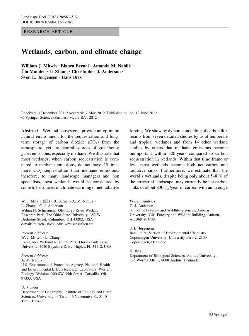 pdf role of c3 plant species on carbon dioxide and methane emissions in mediterranean constructed wetland