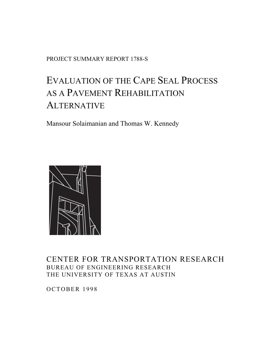 pdf evaluation of the cape seal process