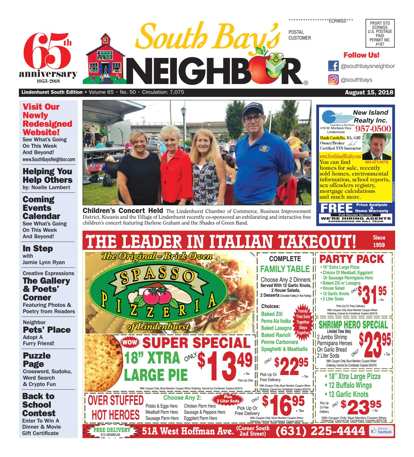 august 15th 2018 lindenhurst south by south bay s neighbor newspapers issuu