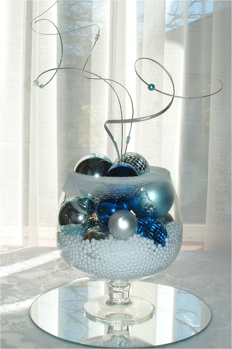 Bases De Cristal Para Centros De Mesa Al Por Mayor Winter ornament Centerpiece Can Be Done In Any Color Combinations