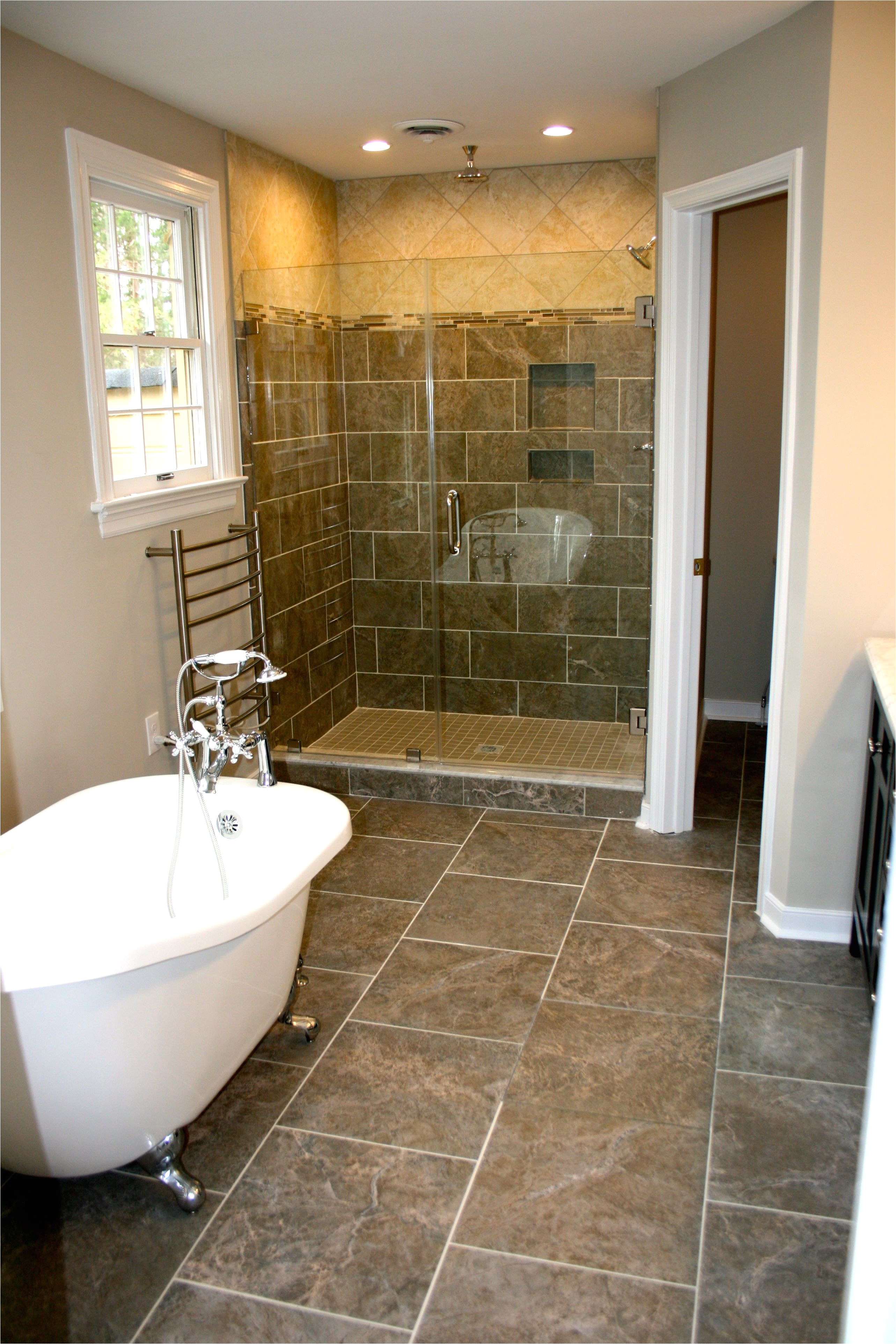 clawfoot tub and walk in shower walk in shower mallard master bathroom home