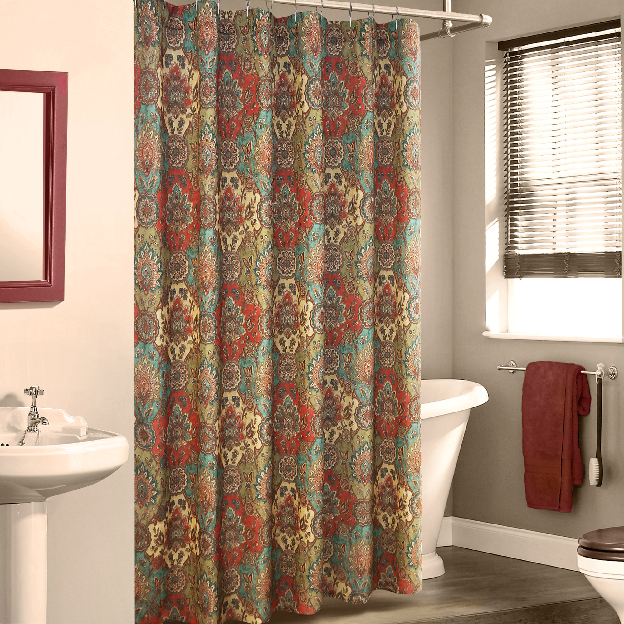 fantine linen single shower curtain