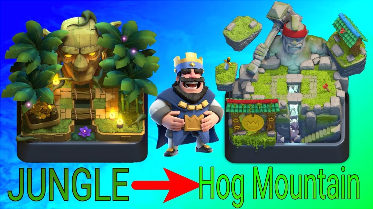 clash royale how to get to arena 10 from 9 jungle arena to hog mountain