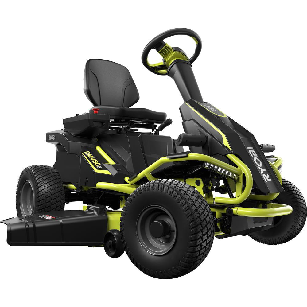 38 in 75 ah battery electric rear engine riding lawn mower