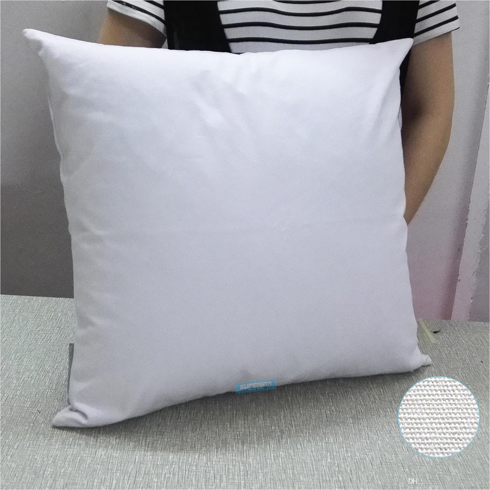 19x19 inches 8oz white or natural cotton canvas blank pillow cover clean surface perfect for stencils painting embroidery htv patio furniture seat