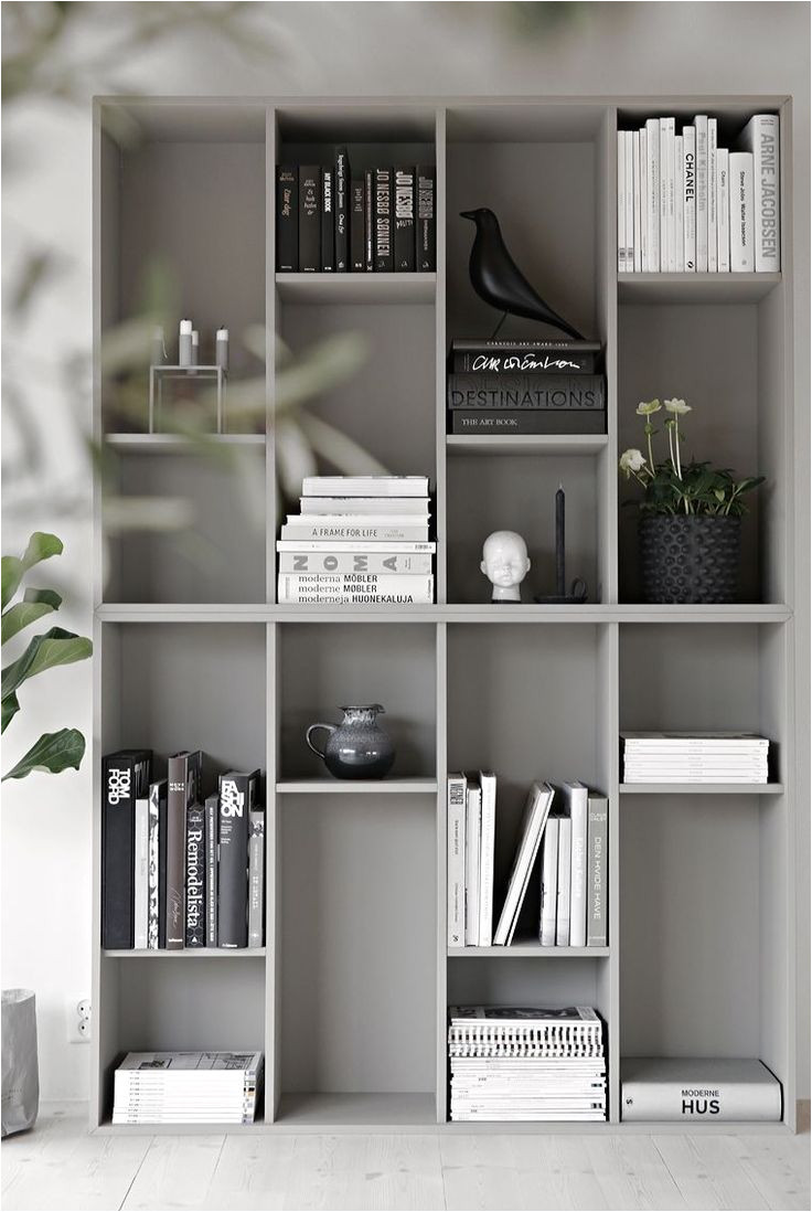 how to style a minimalist bookcase