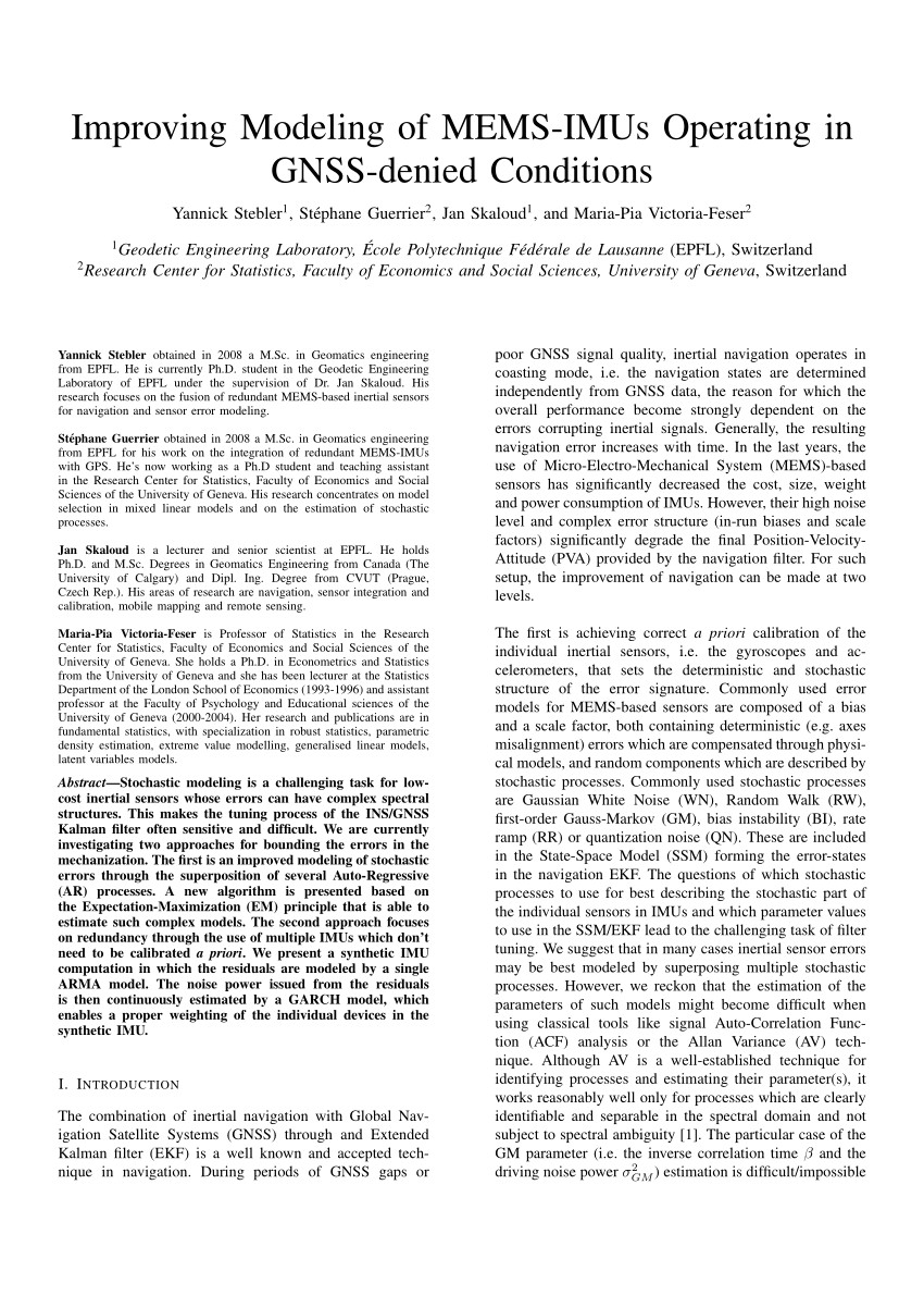 pdf constrained expectation maximization algorithm for stochastic inertial error modeling study of feasibility