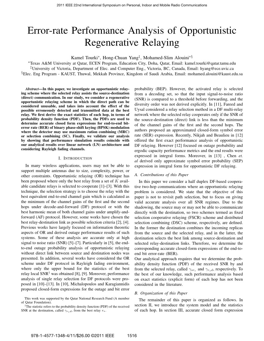 pdf exact outage analysis of incremental decode and forward opportunistic relaying