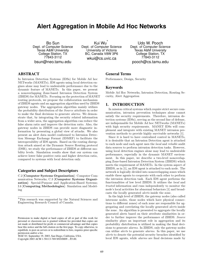 pdf secure routing and intrusion detection in ad hoc networks