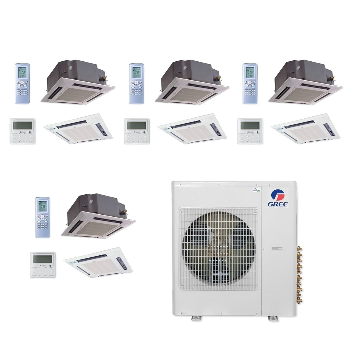 C C Heating and Air Shop Gree Multi36ccas406 36 000 Btu Multi21 Quad Zone Ceiling