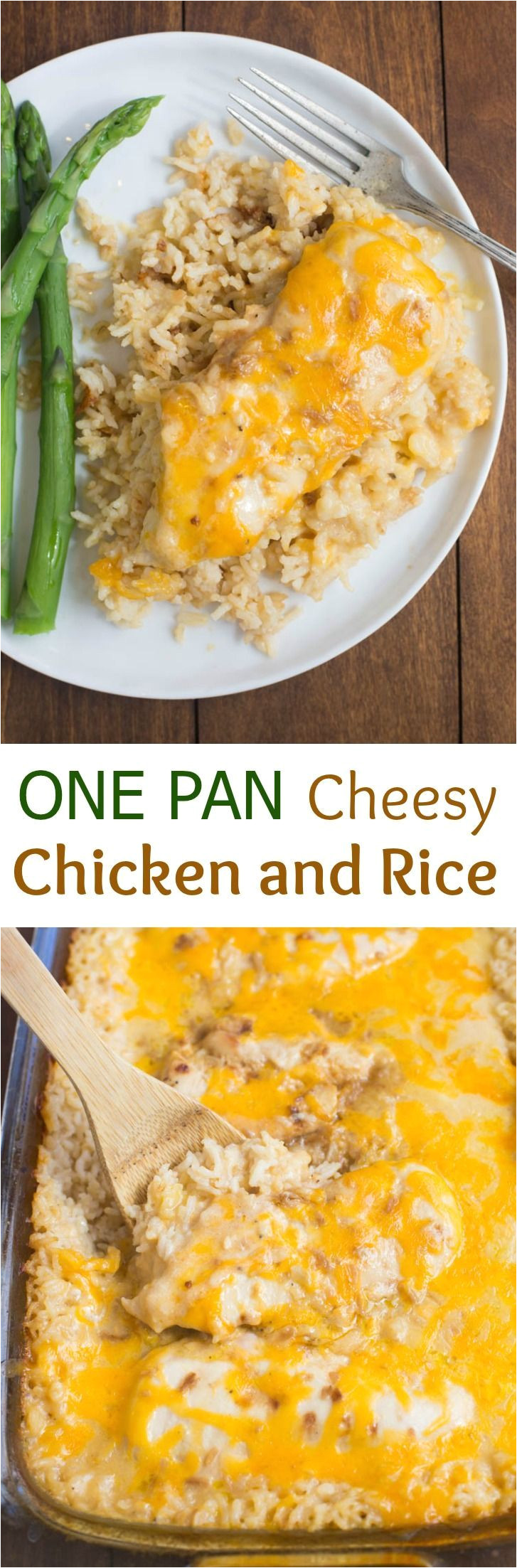 my family loves this easy one pan cheesy chicken and rice casserole just a few