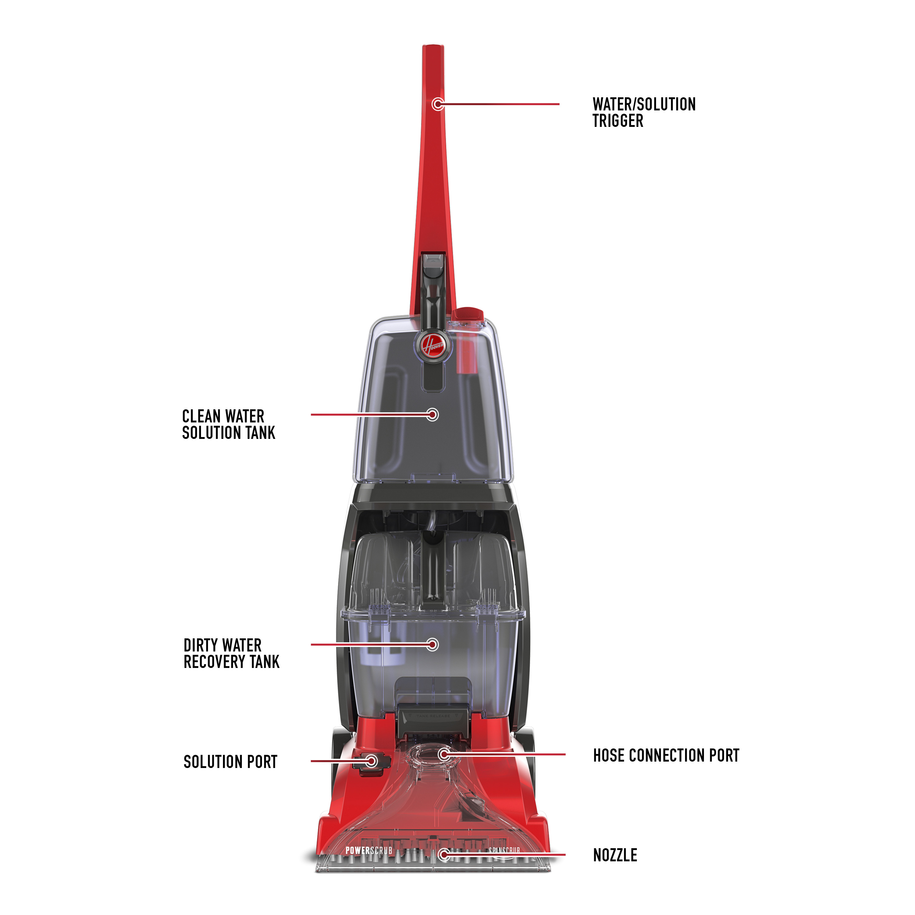 Carpet Cleaning Montgomery Al Hoover Power Scrub Carpet Cleaner W Spinscrub Technology Fh50135