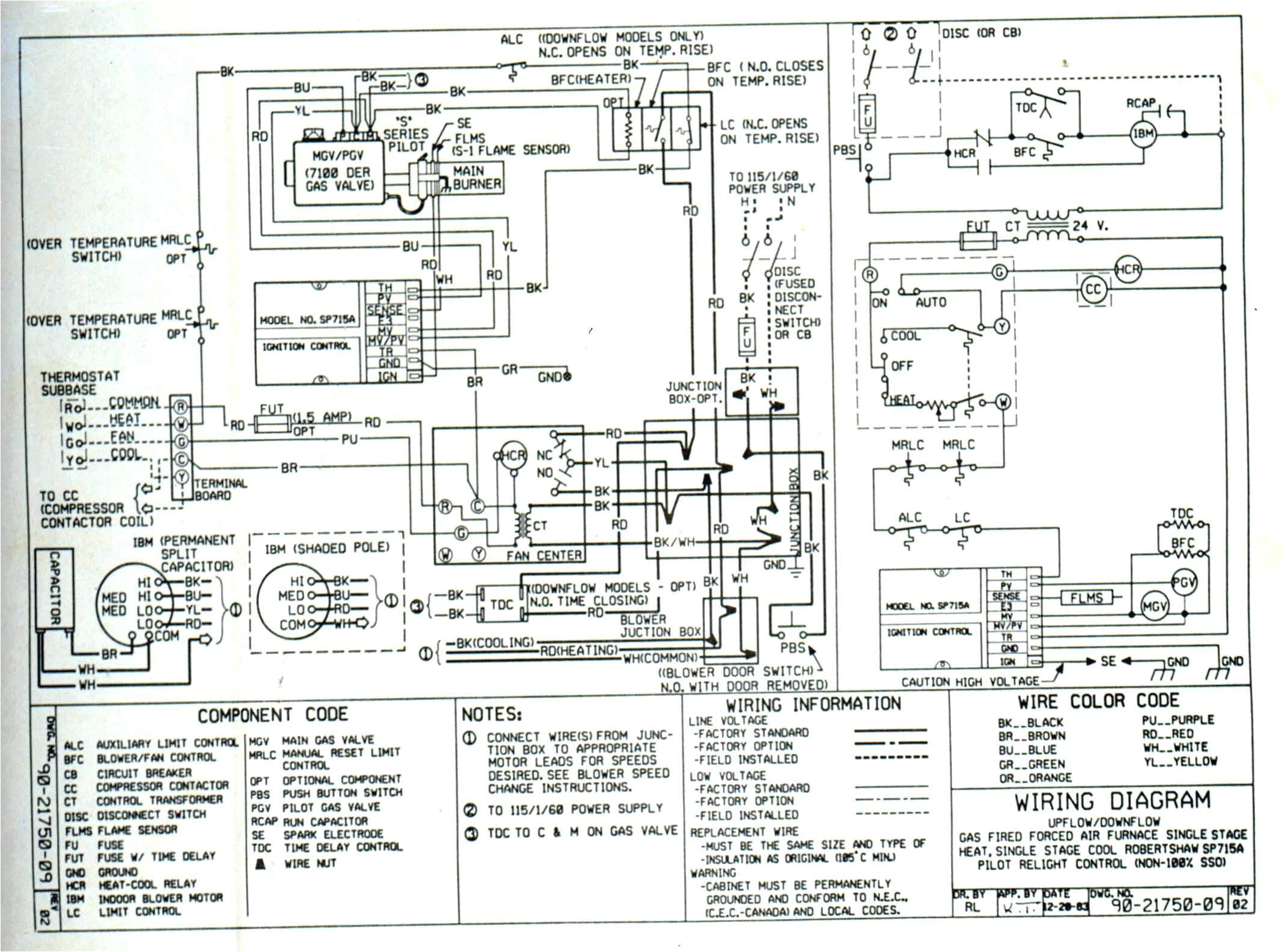 trane thermostat wiring diagram air handler xe1000 in whirlpool carrier