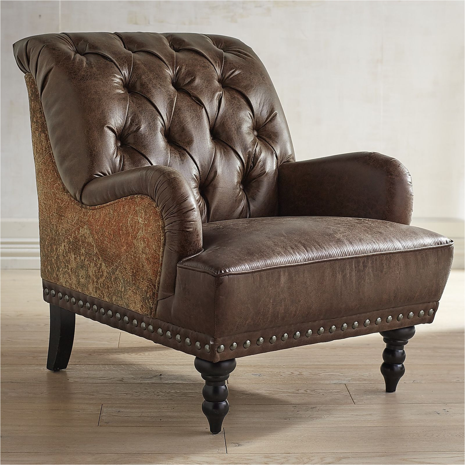 coffee brown tufted accent chairs under 100 with