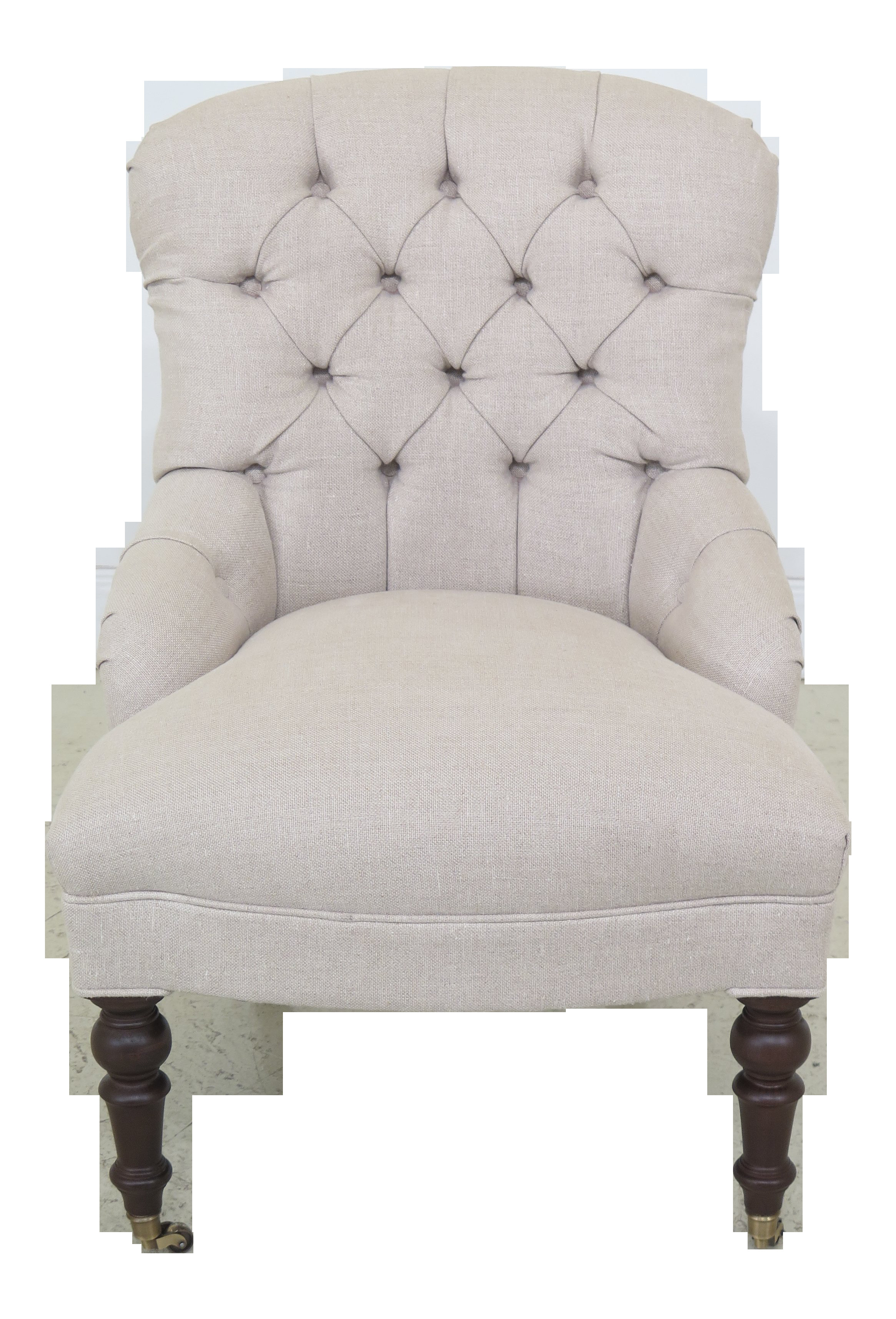 modern restoration hardware tufted back upholstered boudoir chair 6983