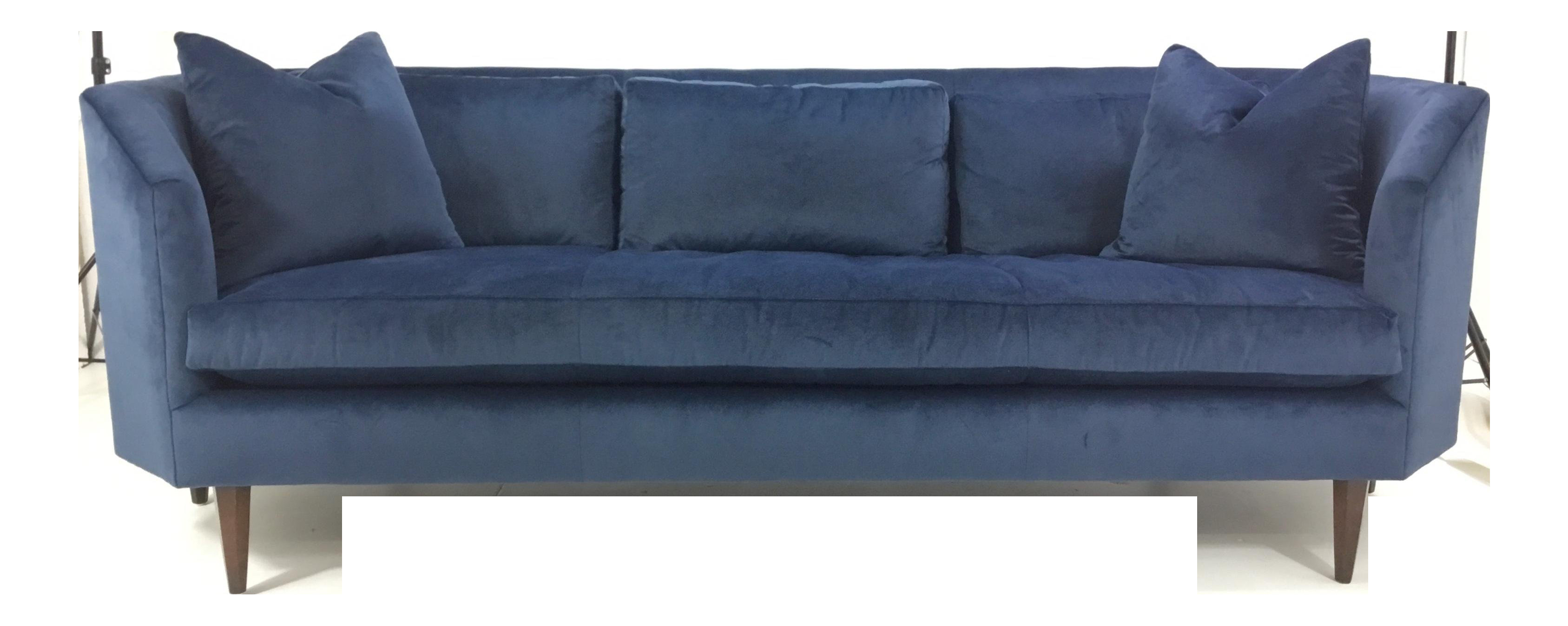 blue velvet celerie kemble for henredon asscher sofa 2890