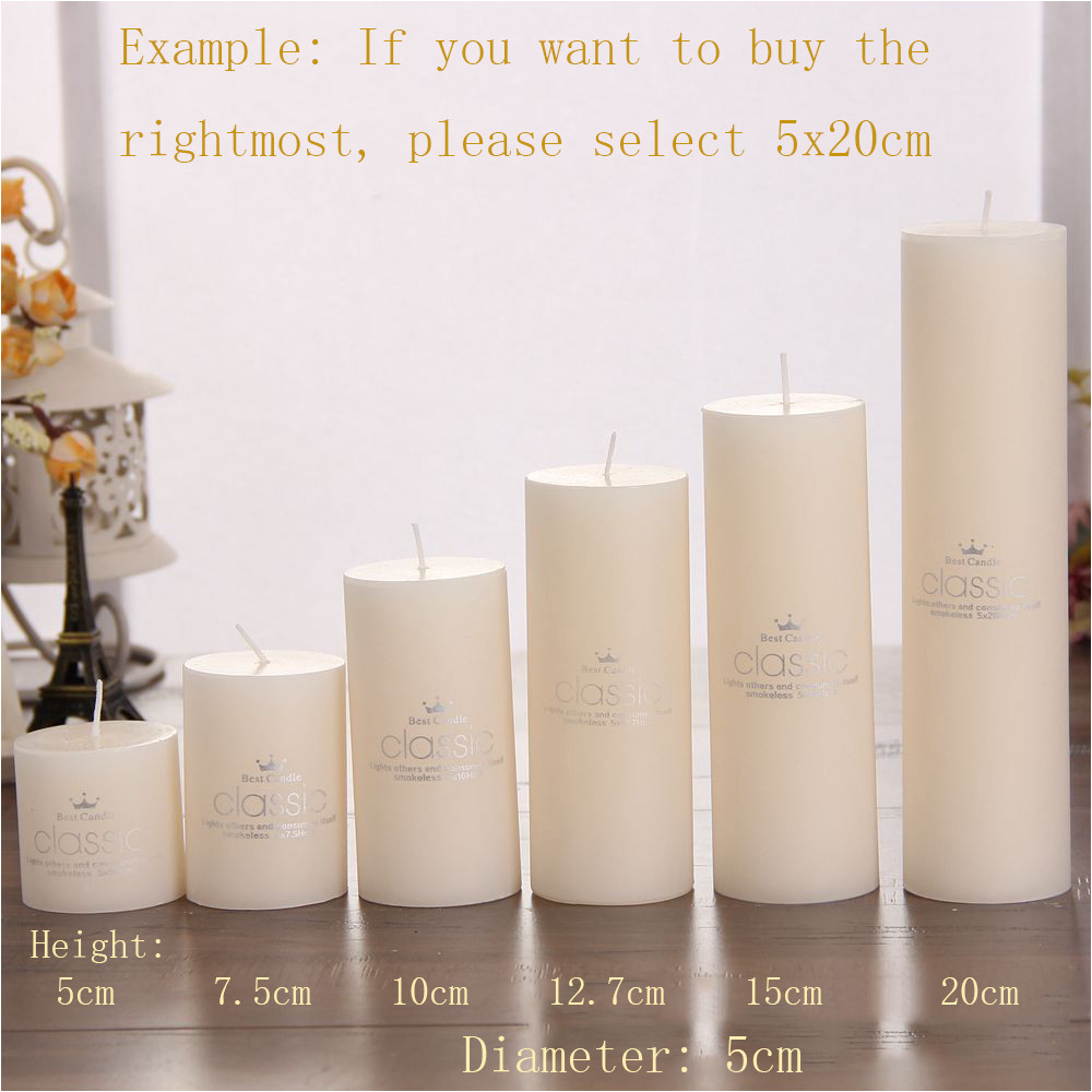 smokeless classical candles wholesale romantic birthday wedding candle ivory white small classic cylinder candle large christmas in candles from home