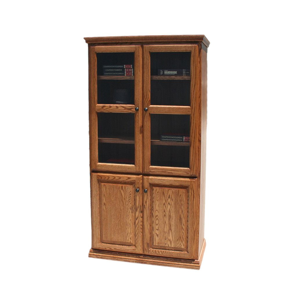 solid wood furniture albuquerque od o t3672 fd glass wood traditional oak bookcase 36