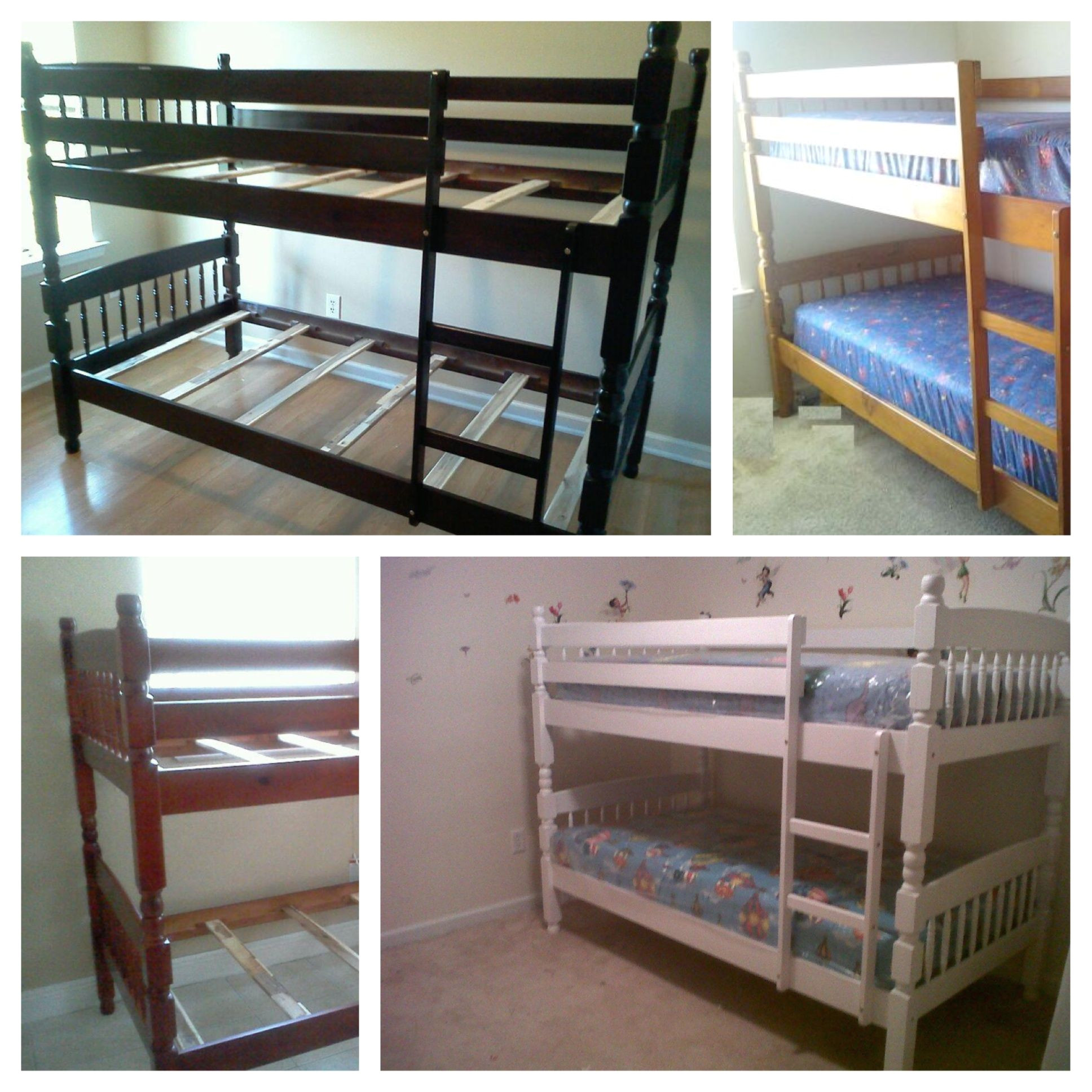 white twin twin all wood bunk bed set in mmidesigns garage sale in atlanta ga for 275