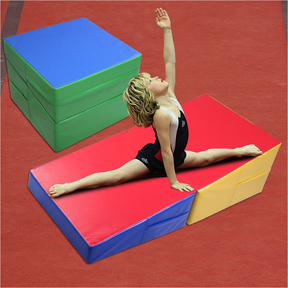 gym sports exercise aerobics tumbling wedge slope gymnastics incline mat ramp ebay link