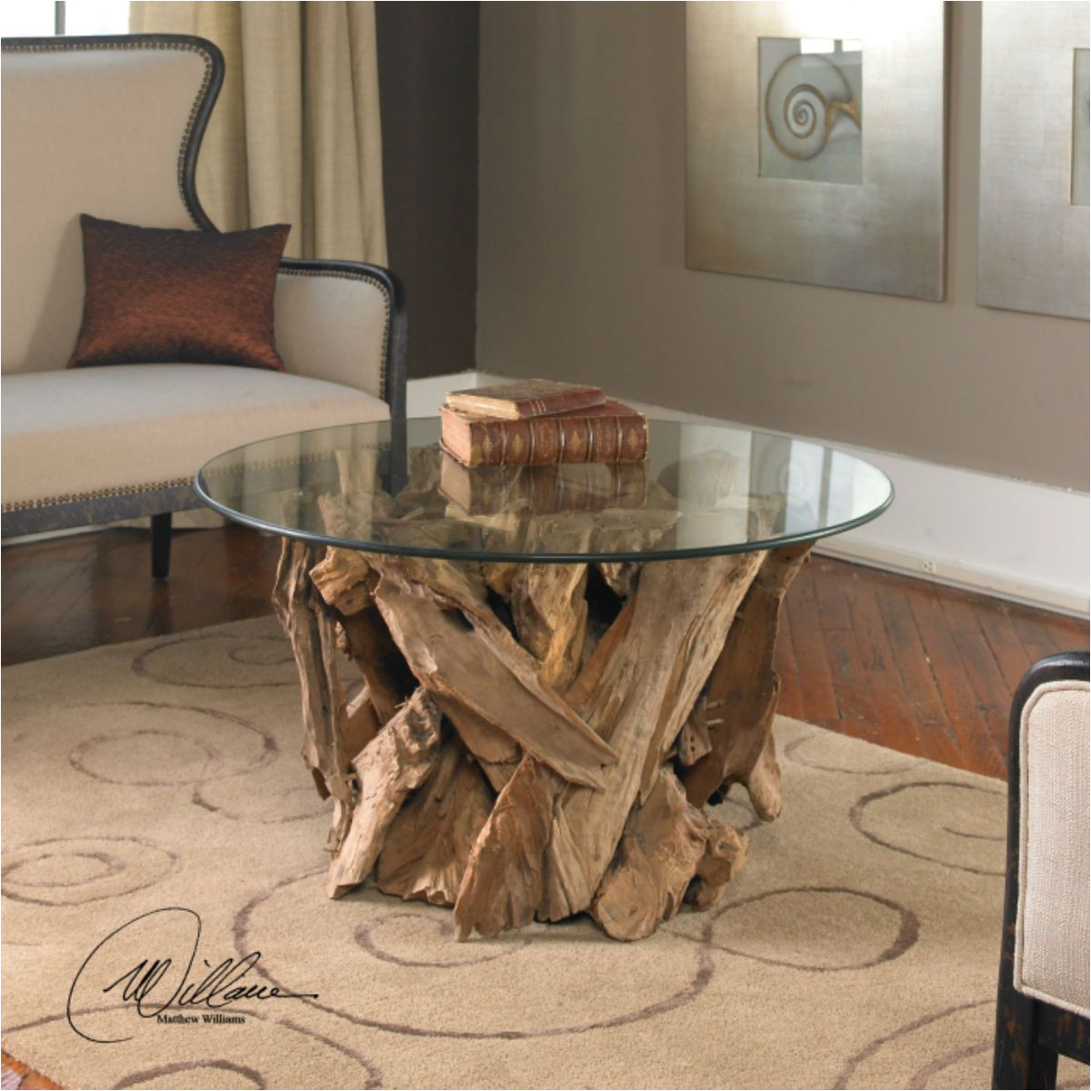 9 driftwood and glass coffee table gallery