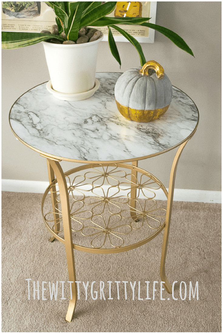 a fun and easy ikea hack follow easy step by step instructions to turn a plain ikea klingsbo table into a trendy gold and marble accent for your home