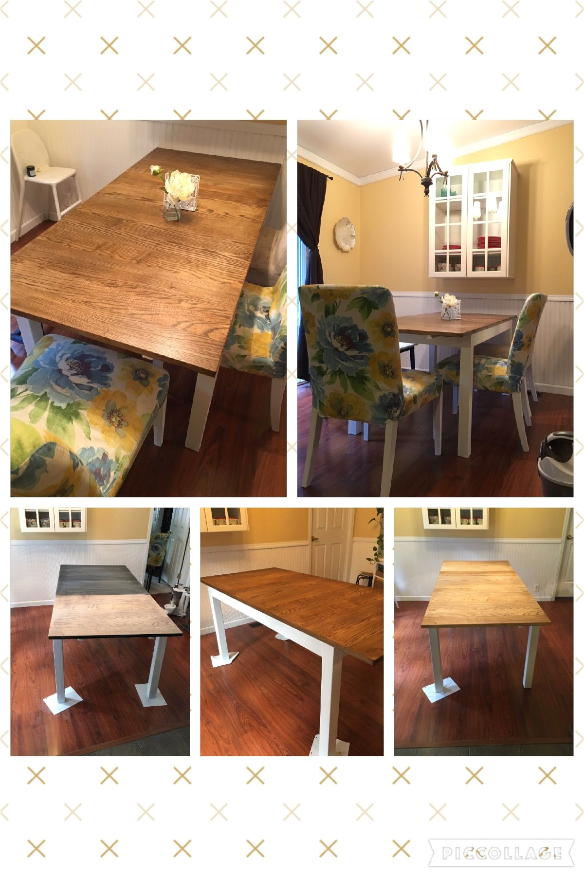 ikea bjursta table started with a brown black bjursta table and transformed it into this with only a sander and paint stain and of course time