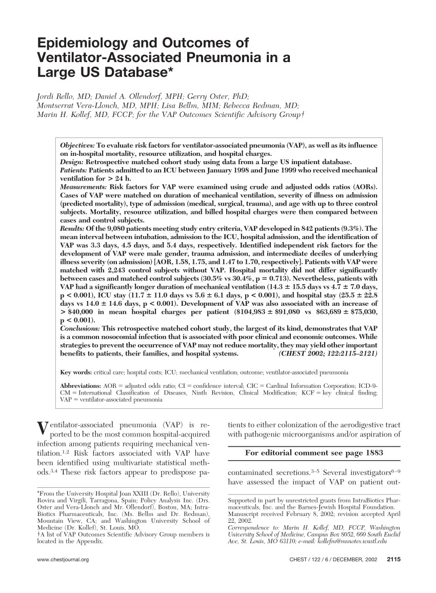 pdf implementation of the fasthug concept decreases the incidence of ventilator associated pneumonia in a surgical intensive care unit