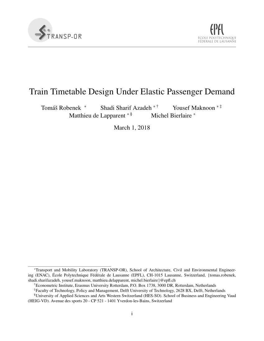 College Of Marin Holiday Schedule Pdf Train Timetable Design Under Elastic Passenger Demand