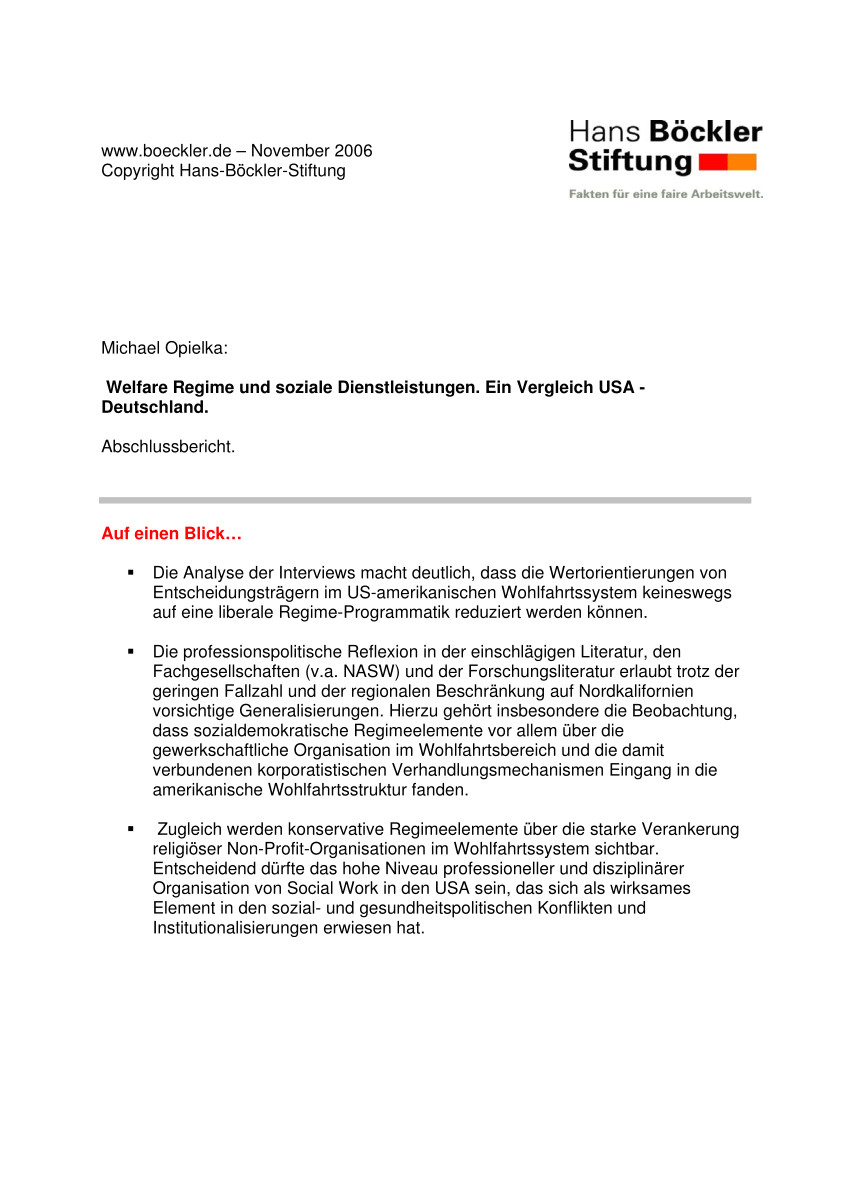 pdf welfare regime und soziale dienstleistungen ein vergleich usa deutschland studie im auftrag der hans bockler stiftung