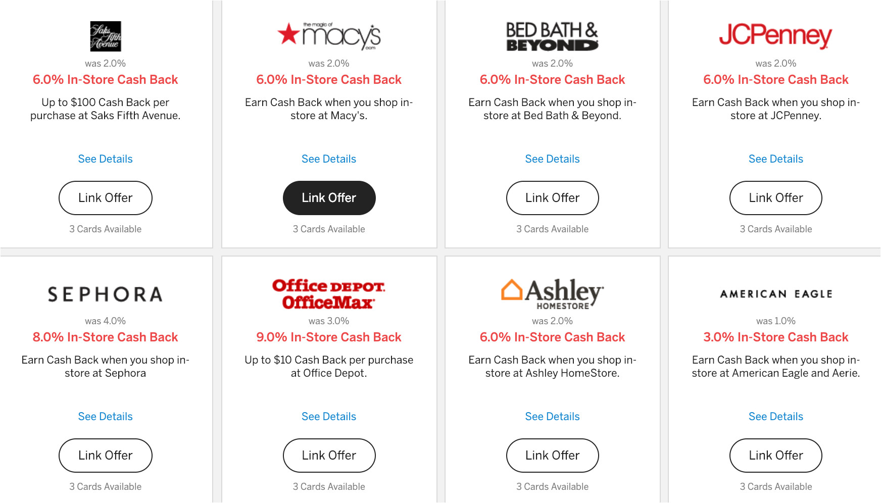 terrific program since typically there aren t many ways to earn from shopping portals in store only online using ebates or any other card link program