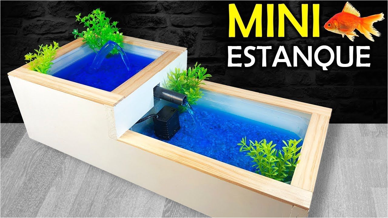 como hacer un mini estanque casero o fuente de agua casera