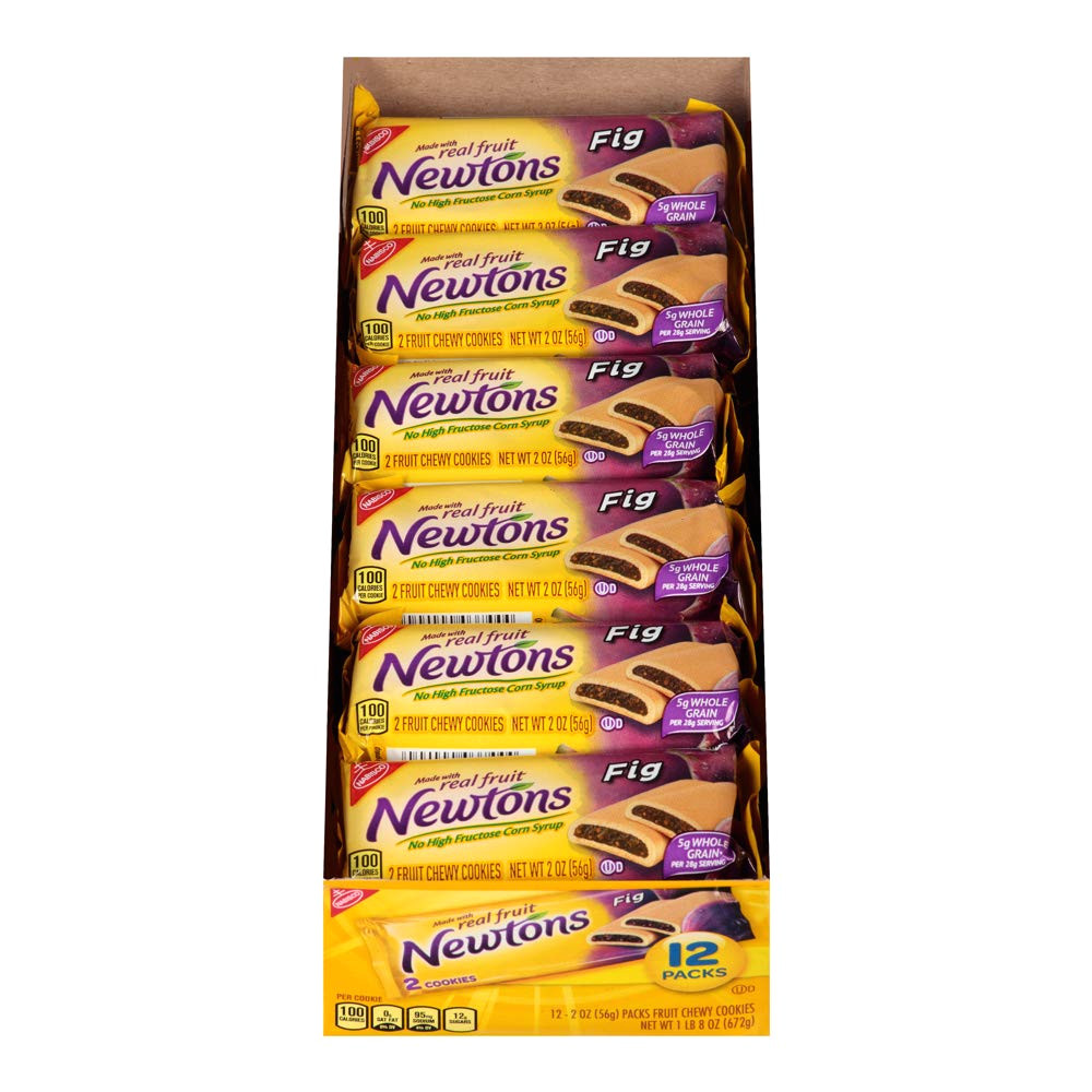 amazon com newtons fig fruit chewy cookies snack packs 12 count box 24 ounce pack of 4