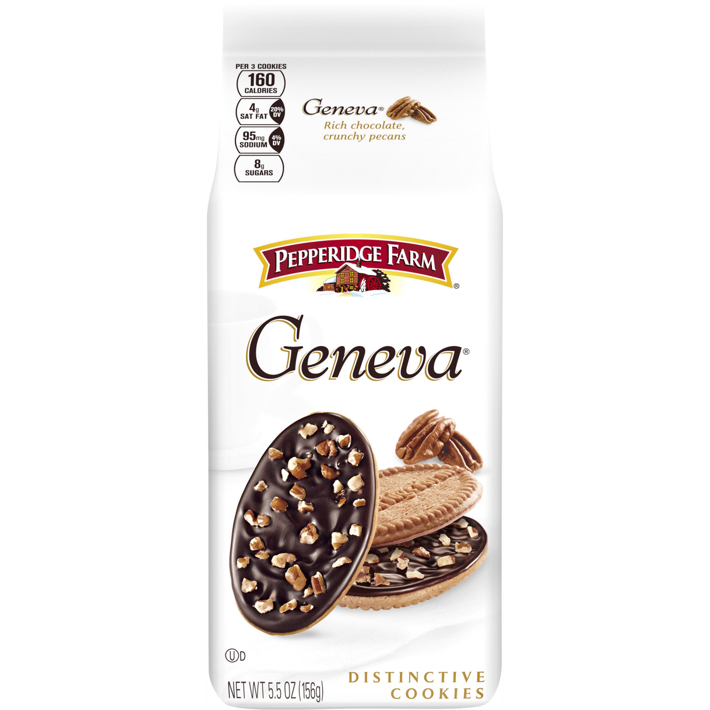 pepperidge farm geneva chocolate pecan covered cookies 5 5 oz bag walmart com