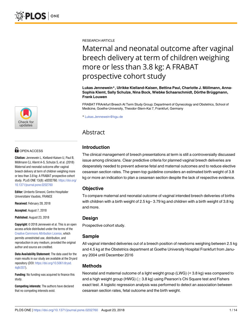pdf is planned vaginal delivery for breech presentation at term still an option results of an observational prospective survey in france and belgium