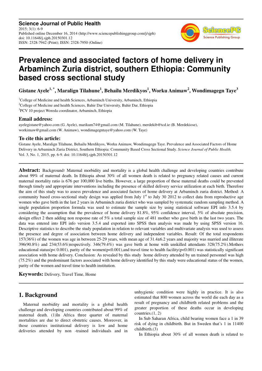 pdf why mothers still deliver at home understanding factors associated with home deliveries and cultural practices in rural coastal kenya