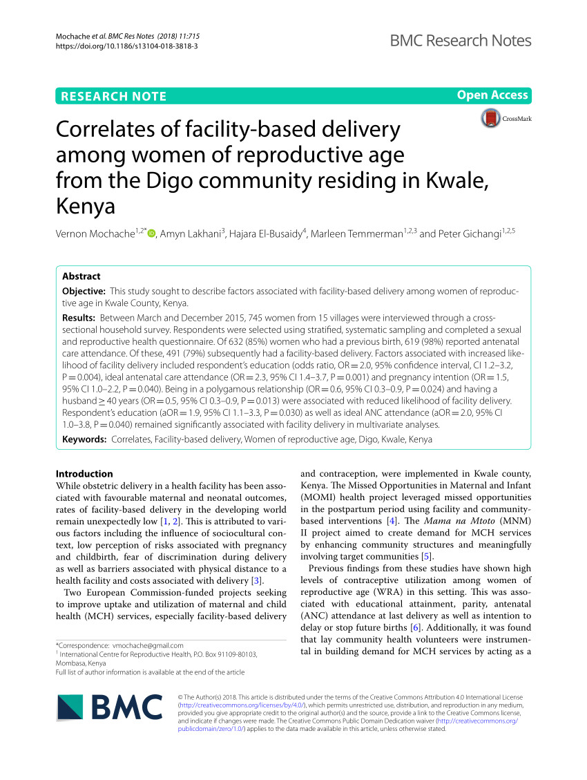 pdf why mothers still deliver at home understanding factors associated with home deliveries and cultural practices in rural coastal kenya