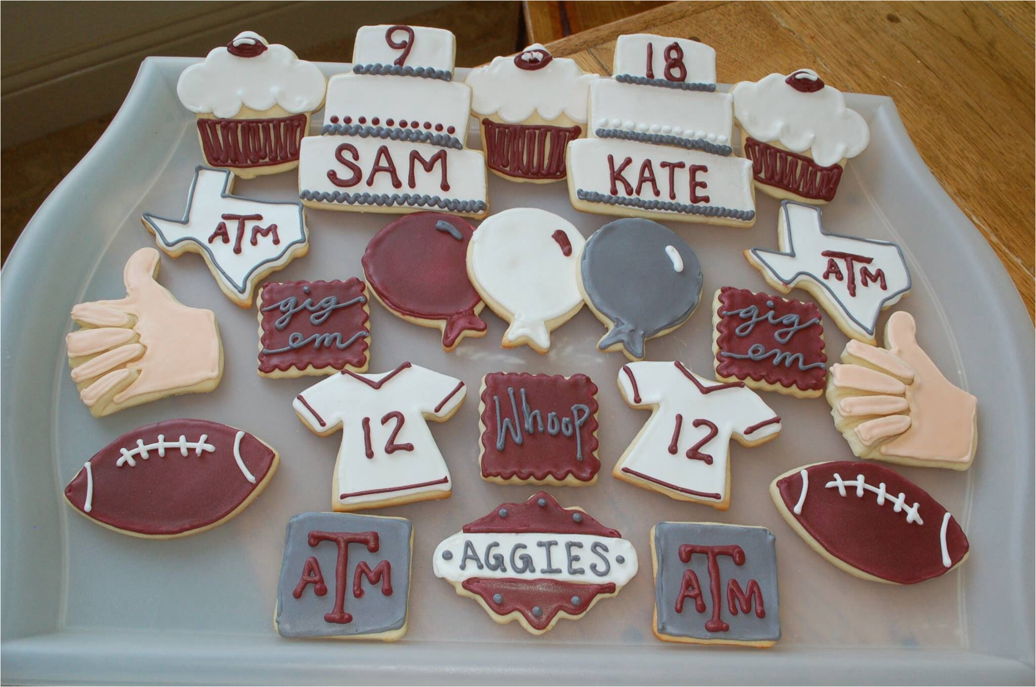 texas a m birthday cookies by elliott s edibles