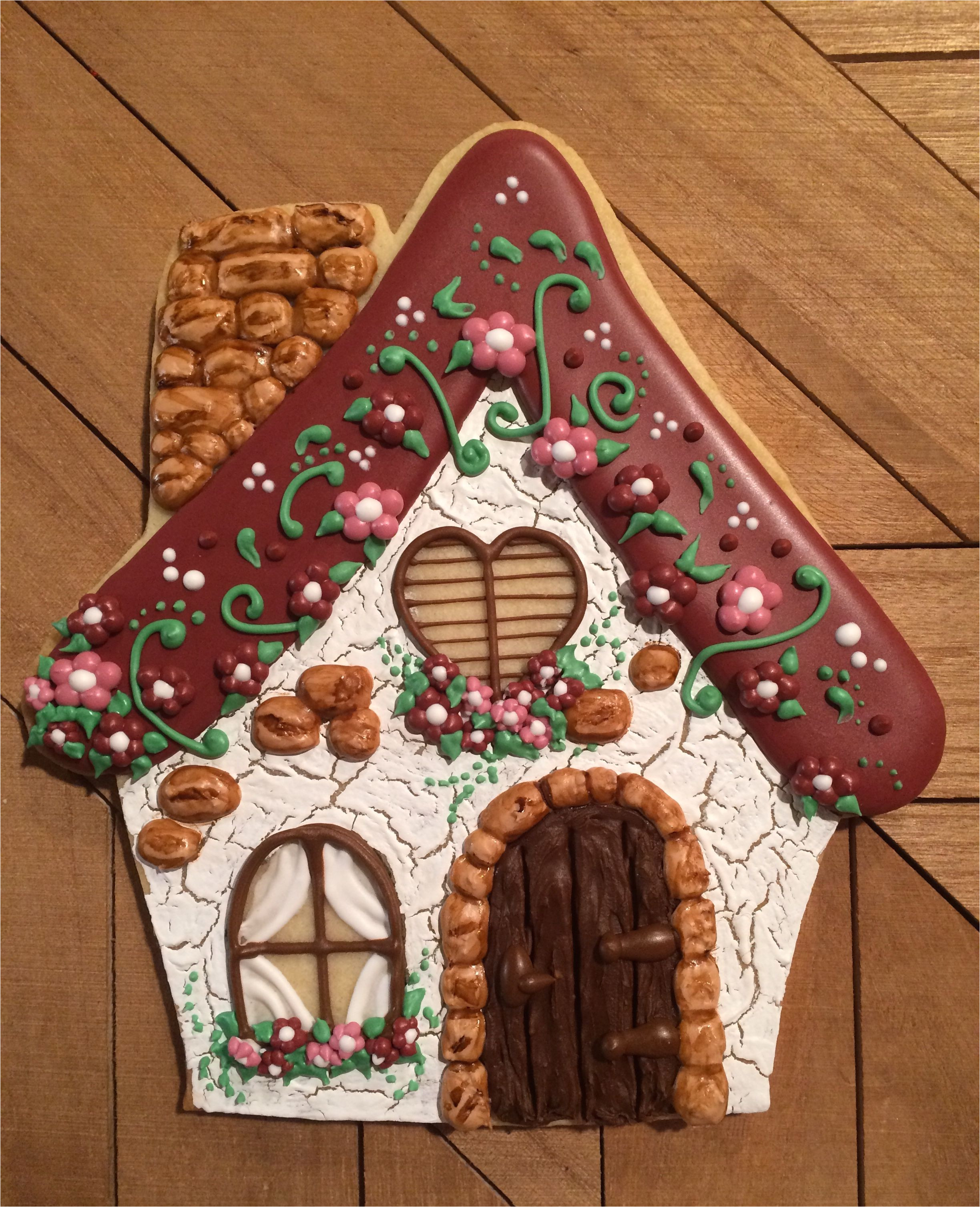 Cookies by Design Mentor Ohio Fairy House Cookie Gingerbread House Cookie Royal Icing Stonework