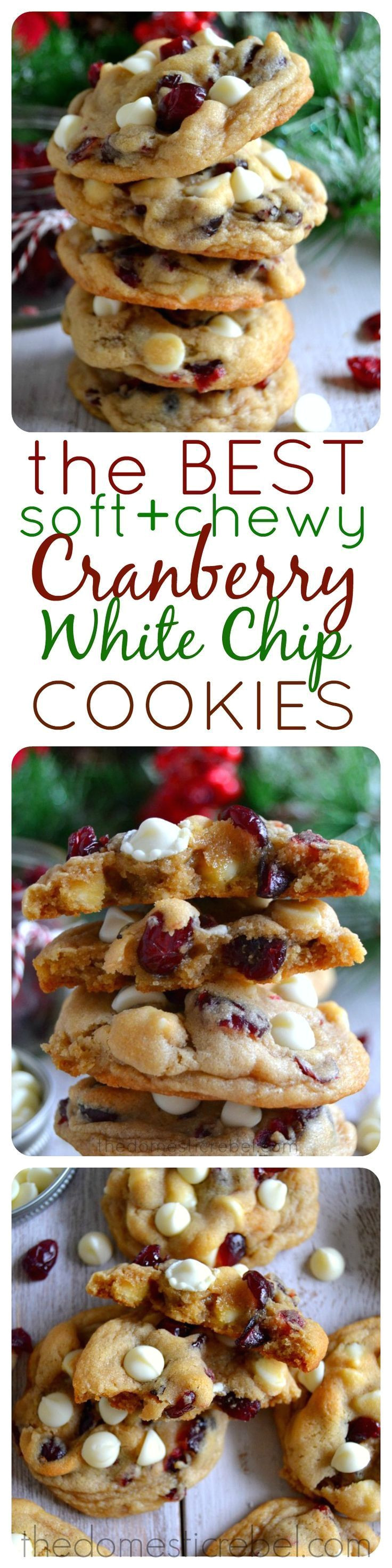 the best soft chewy cranberry white chip cookies tart bright cranberries and sweet