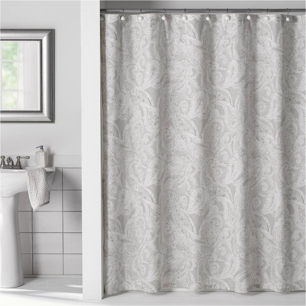 Cortinas De Bano En Walmart Product Image for Flatiron Linen Paisley Shower Curtain Bathroom