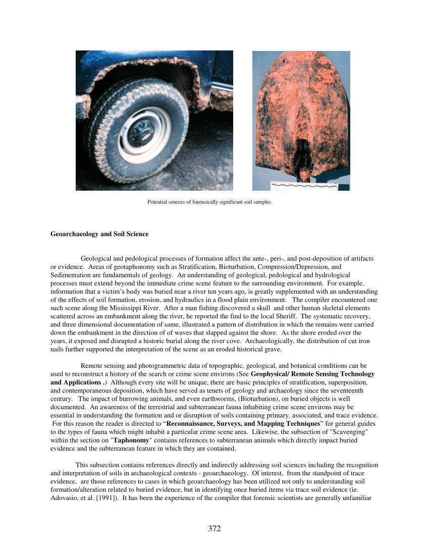 pdf geoarchaeology and soil science in a bibliography related to crime scene interpretation with emphases in forensic geotaphonomic and forensic