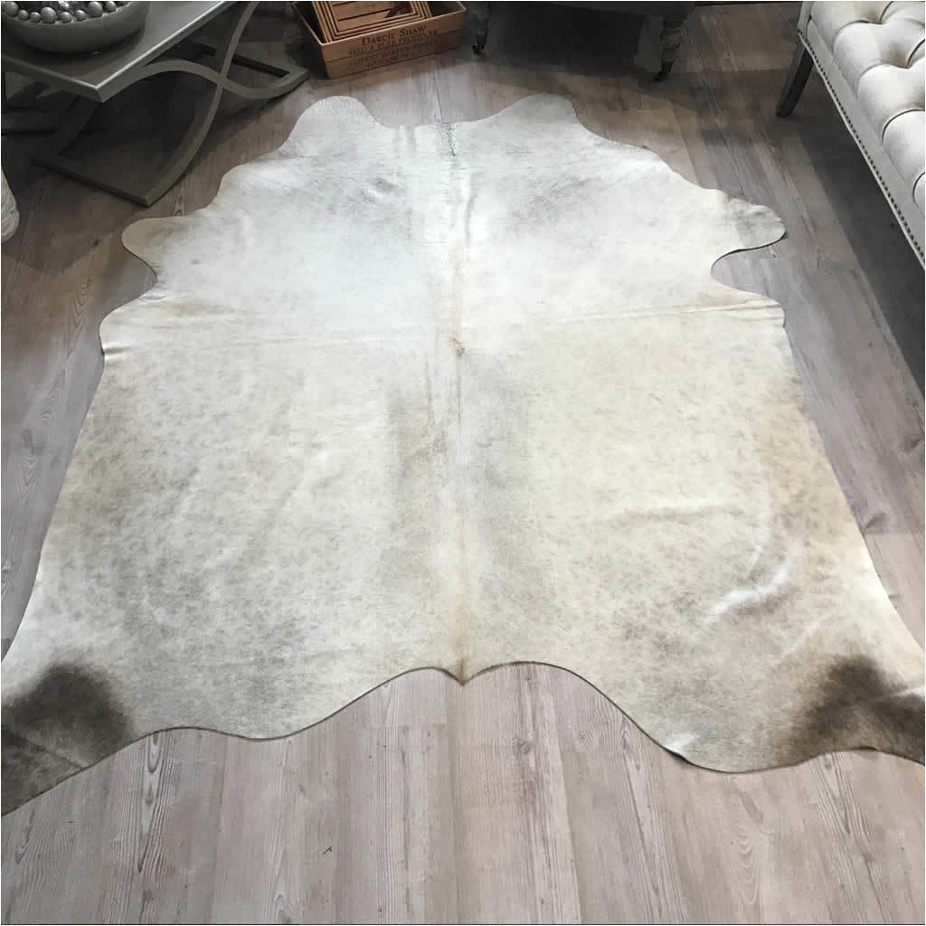 cowhide rug pale honey creme grey brindle markings