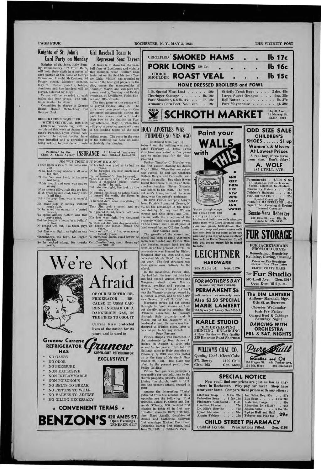 page four rochester n y may 3 1934 the vicinity post knights of st
