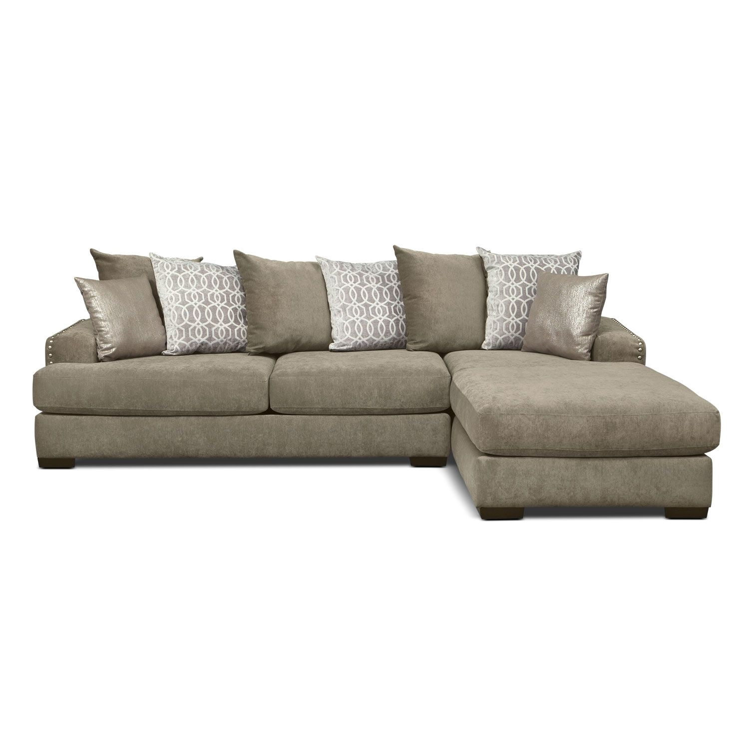 1000 tempo 2 pc sectional with right facing chaise value city furniture
