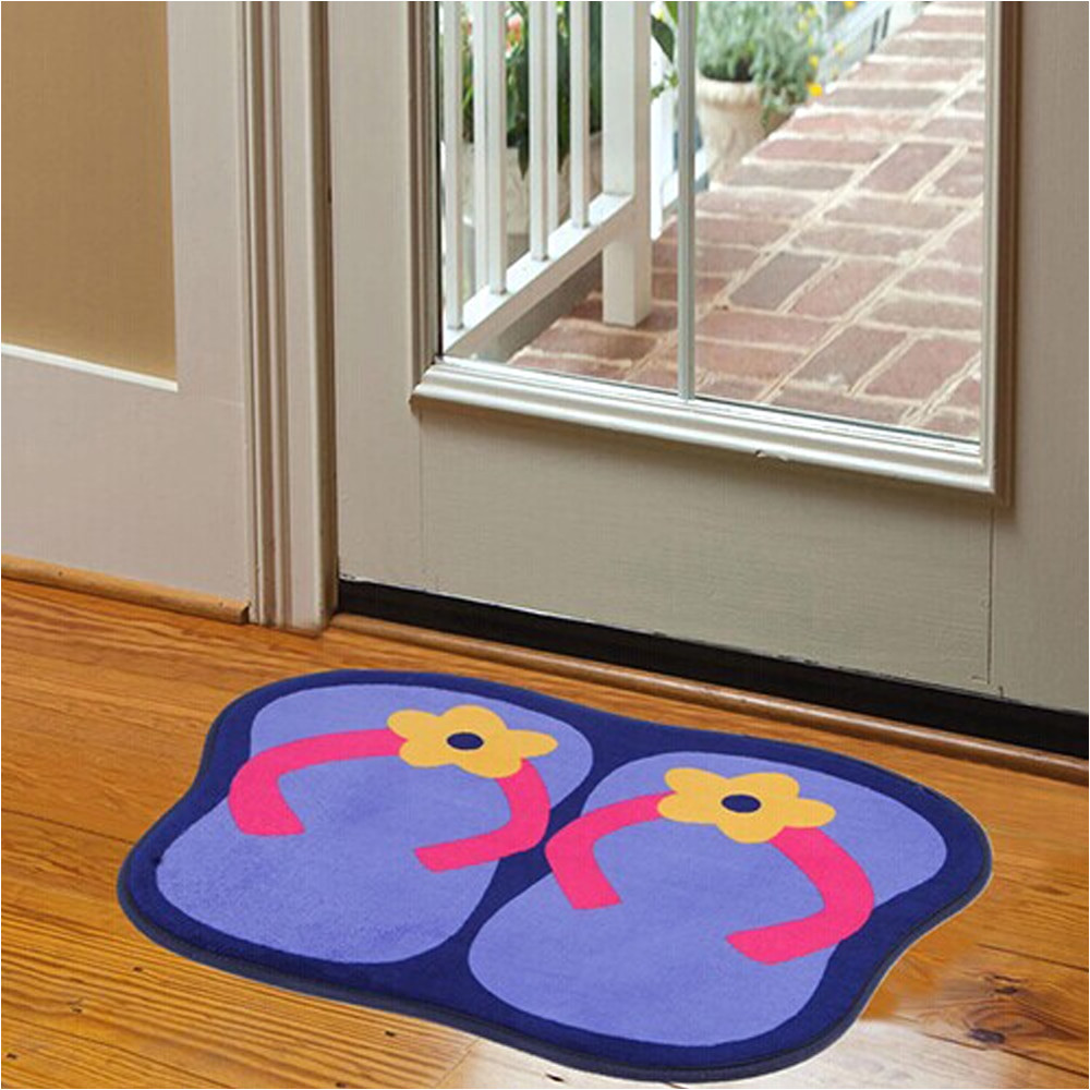 cartoon originality slipper flower pattern non slip doormat blue red pink brown bedroom carpet for home decorator floor rug